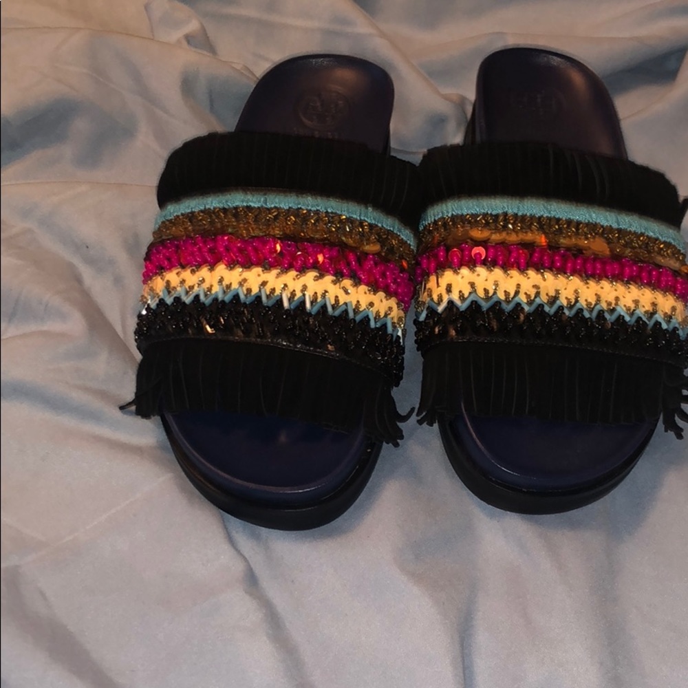 TORY BURCH 'ISLE' SLIDES SANDALS